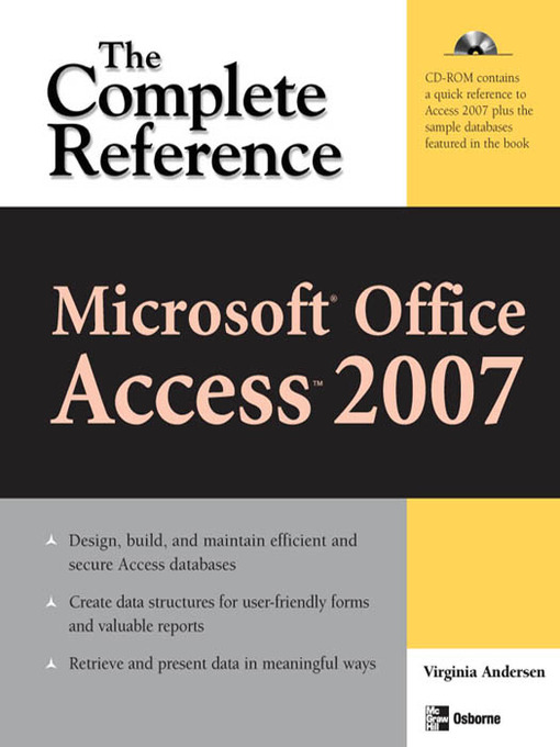 Title details for Microsoft Office Access 2007 by Virginia Andersen - Wait list